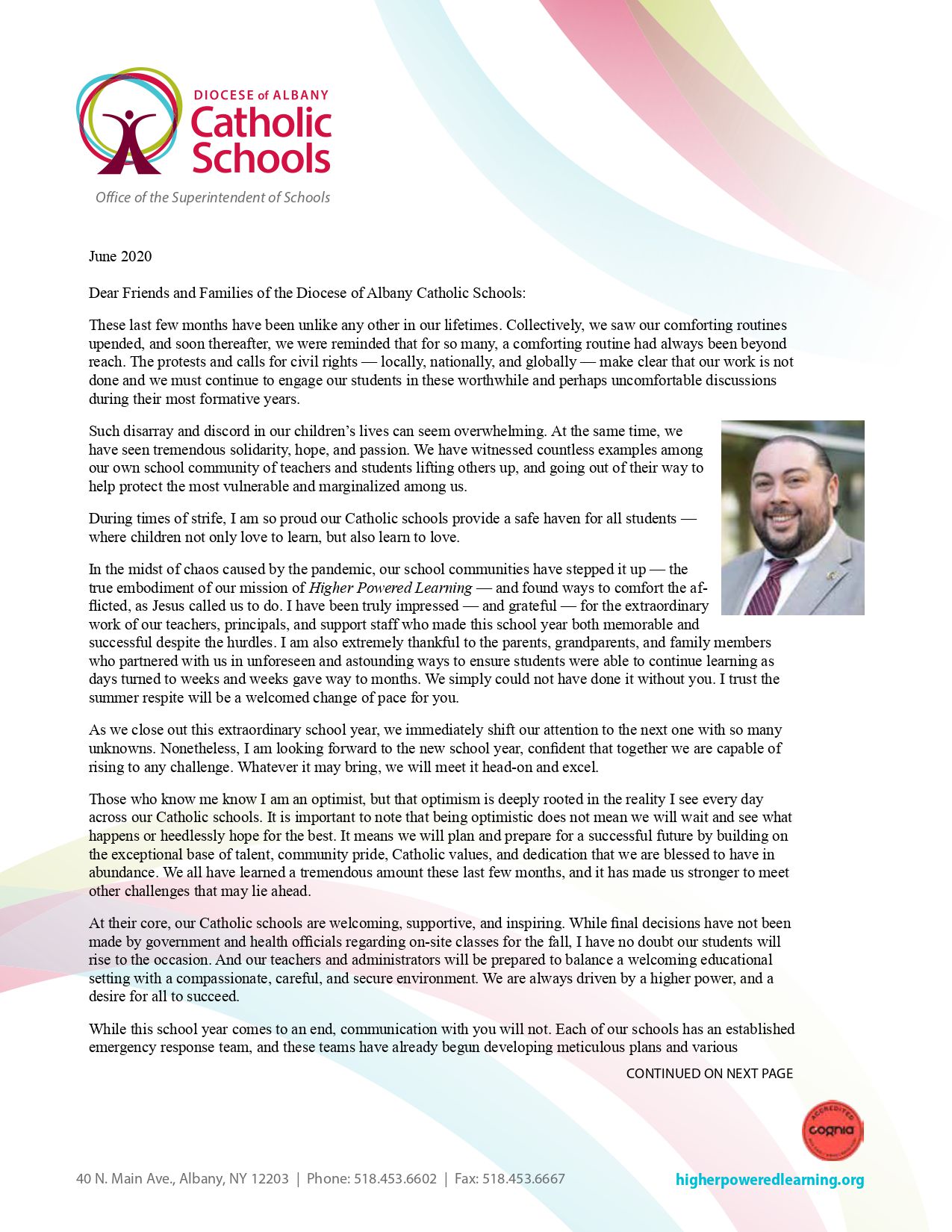 A Letter from the Superintendent 