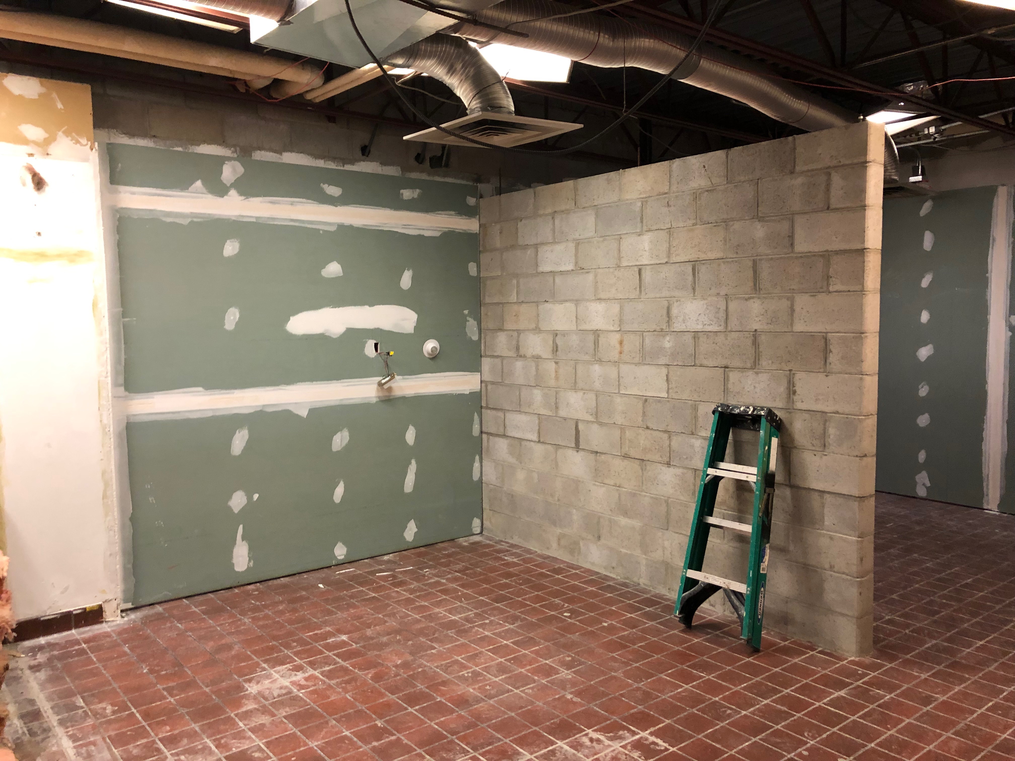 Locker Room Renovation Progress