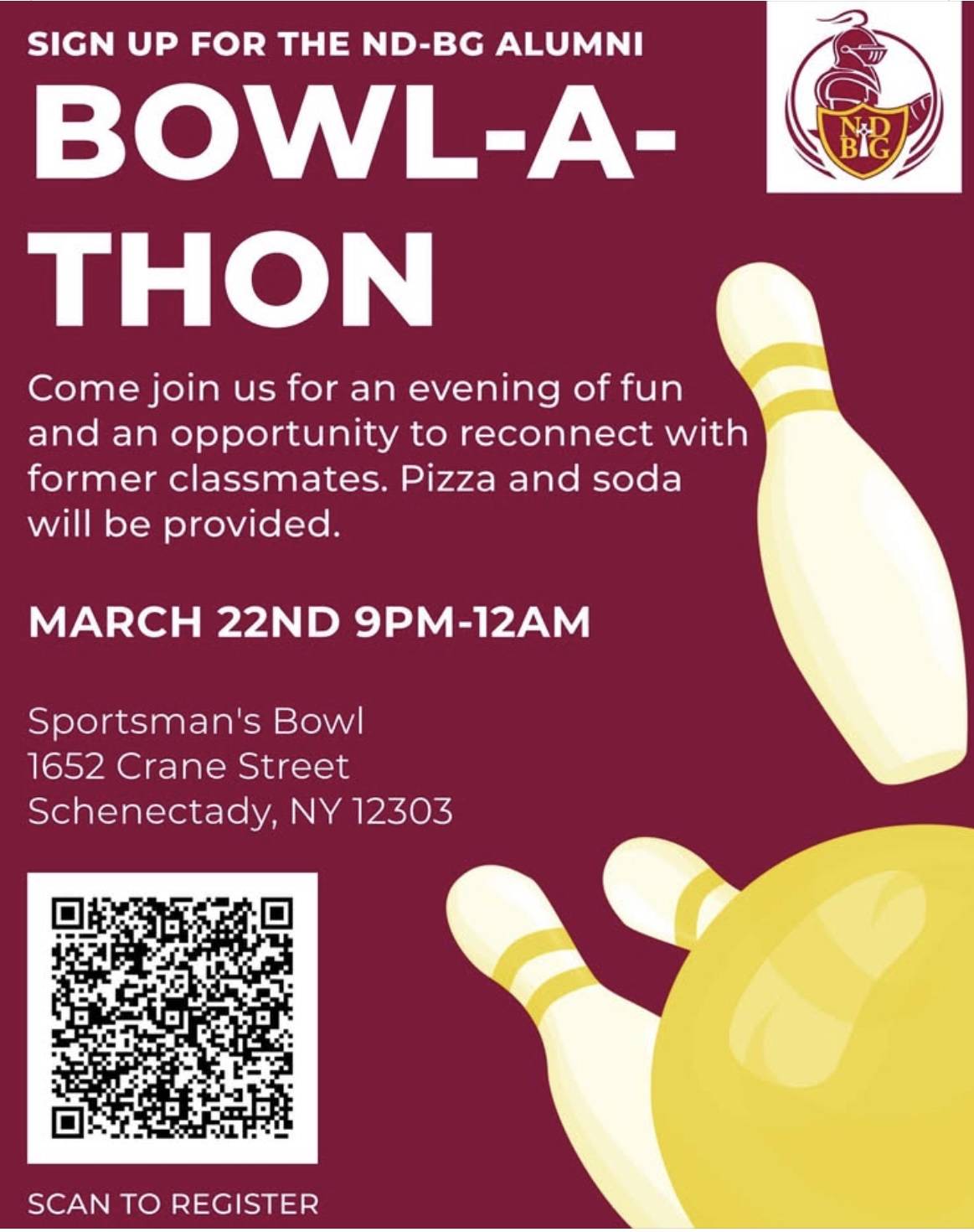 Alumni Bowl a thon March 22