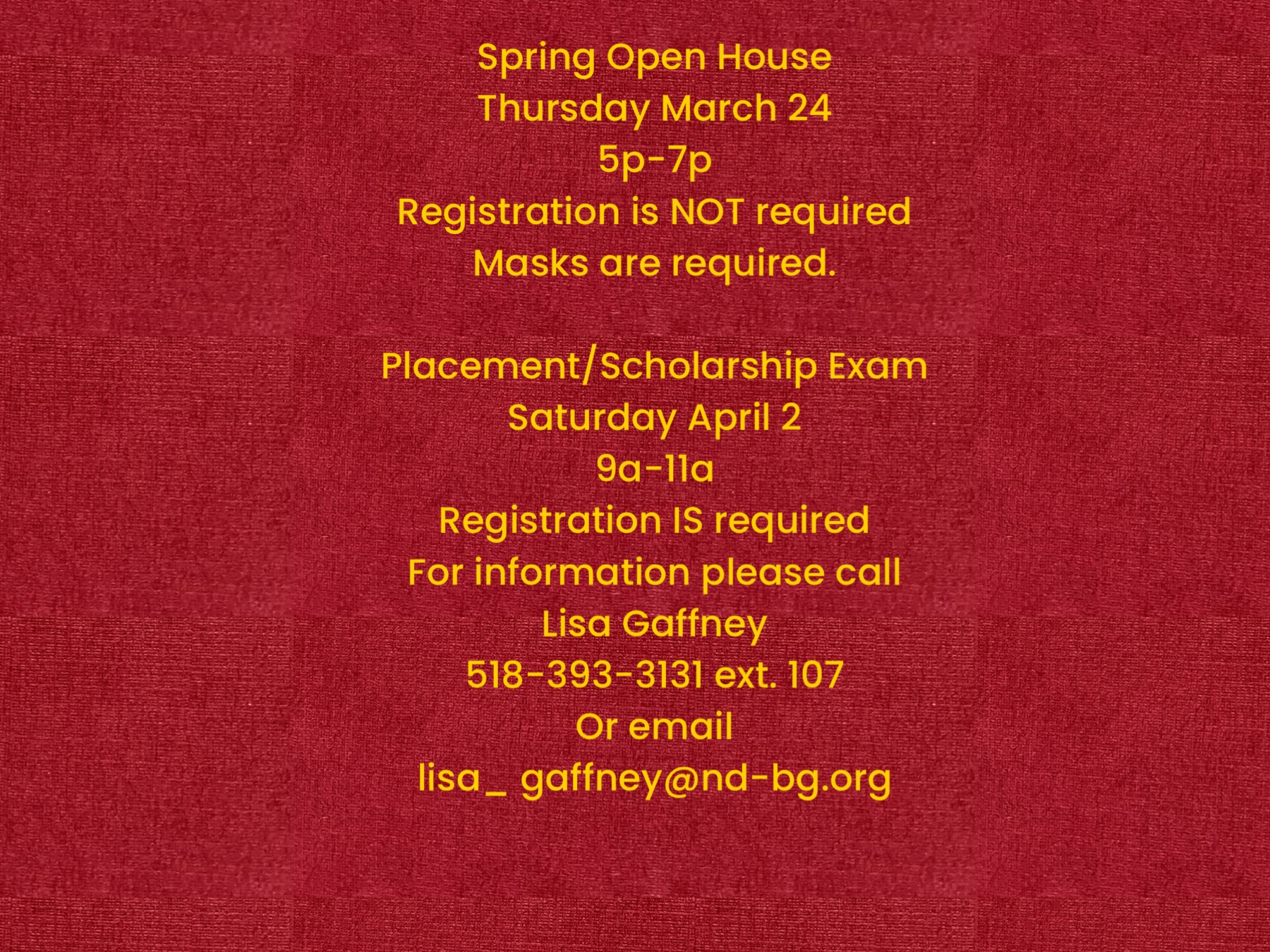 Spring Open House 
